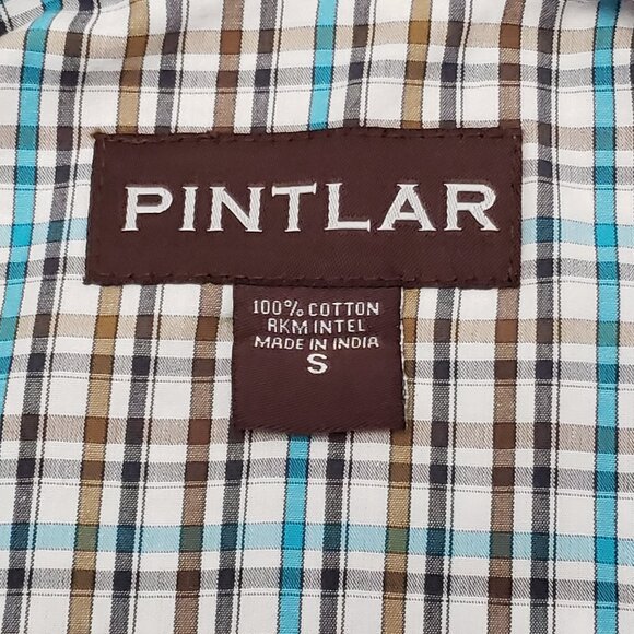 Pintlar Boys Long Sleeve Brown & Blue Button Down Shirt Small - Picture 3 of 4